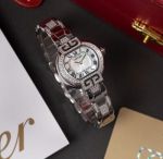 Cartier Tortue 33mm C1Ct163 Quartz Movement White Face Diamond Bezel Watch